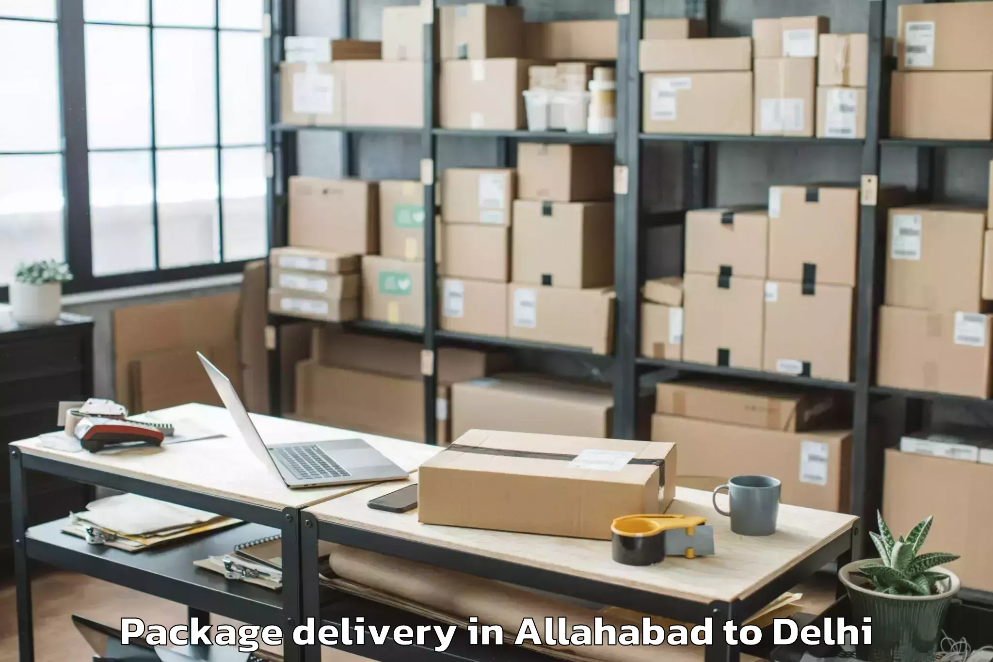 Easy Allahabad to Defence Colony Package Delivery Booking